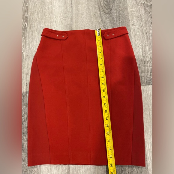 WHBM Red Pencil Skirt Size 00 - Picture 6 of 10